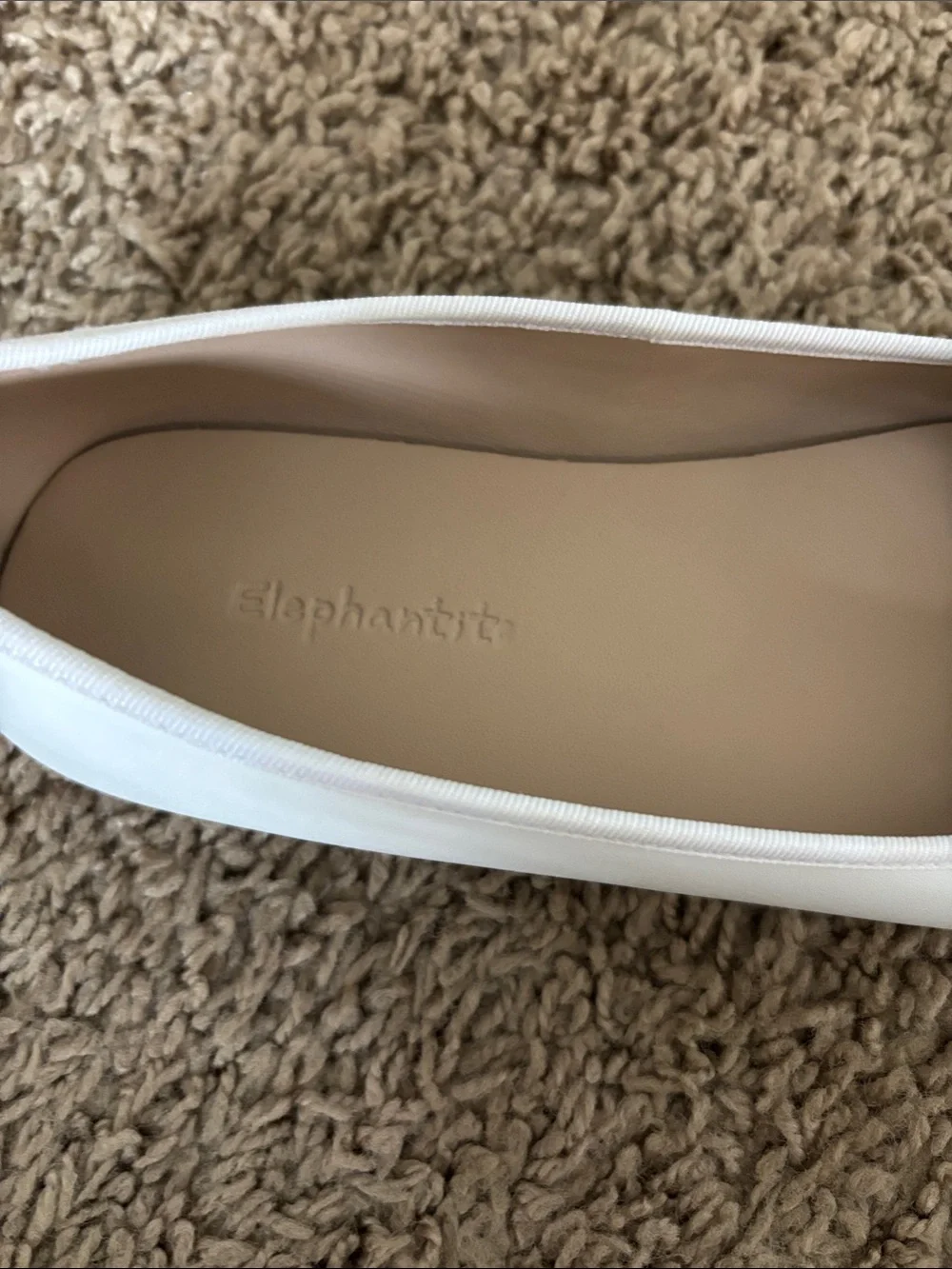 Elephantito White Girls' Bow Ballet Flats